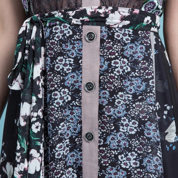 BYRON LARS LILAC NIGHT CASSIE CASCADING MIDI DRESS - Picture 7 of 8